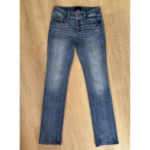 Buckle Black Fit No 53 Straight Leg Jeans Womens 27x32 Blue Denim Stretch